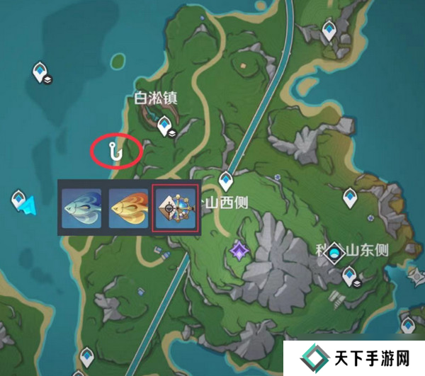 原神灰河渡手钓鱼地点分布图 灰河渡手精炼材料钓鱼点位攻略[多图]